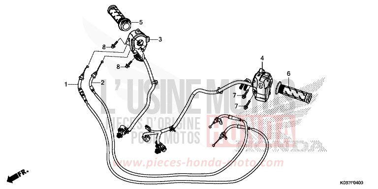COMMUTATEUR/CABLE de Forza 300 PEARL NIGHTSTAR BLACK (NHA84) 2019